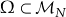 \Omega\subset\mathcal{M}_{N}