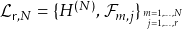 \mathcal{L}_{\mathsf{r},N} = \{ H^{(N)}, \, \mathcal{F}_{m,j} \}_{m=1,\dots,N \atop j=1,\dots,r}