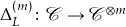 \Delta^{(m)}_{L}\colon \mathscr{C} \rightarrow \mathscr{C}^{\otimes m}