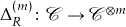 \Delta^{(m)}_{R}\colon \mathscr{C} \rightarrow \mathscr{C}^{\otimes m}